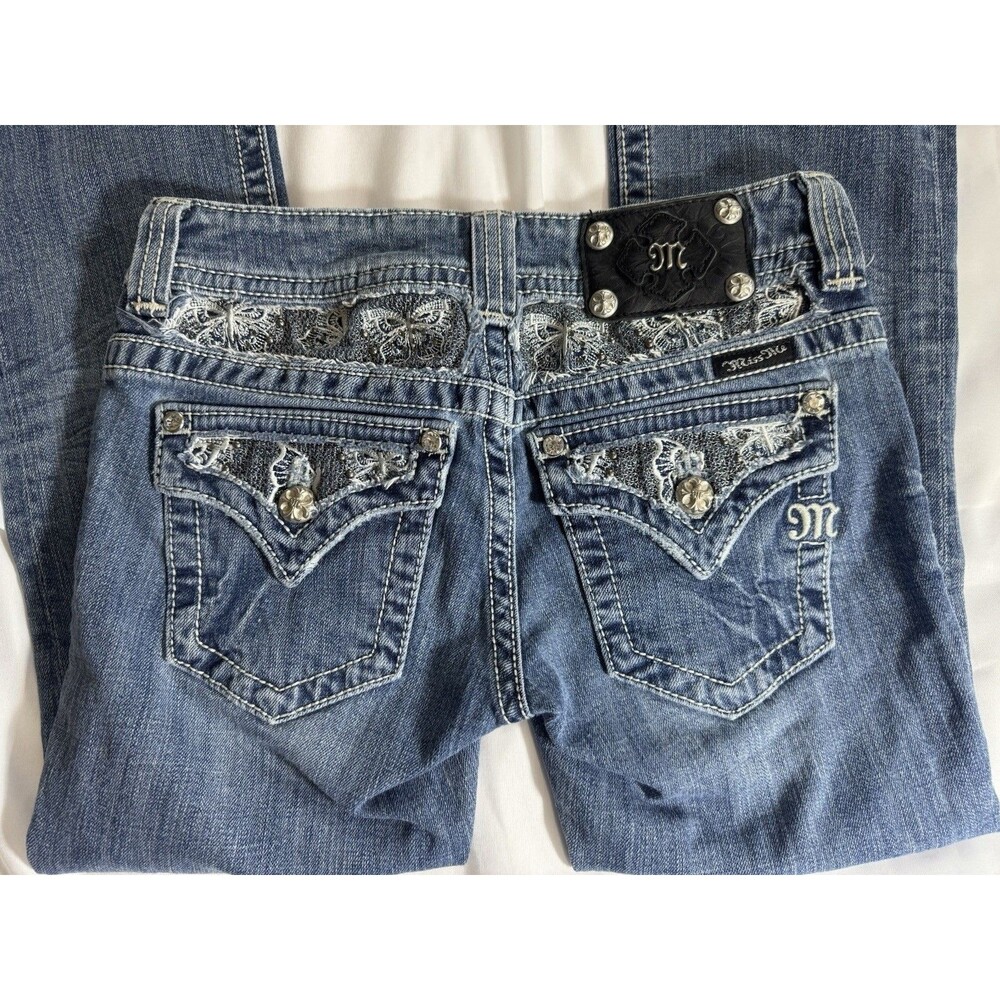 Miss Me jeans Womens Size 26 JP002-17 Low Rise Boot Y2K